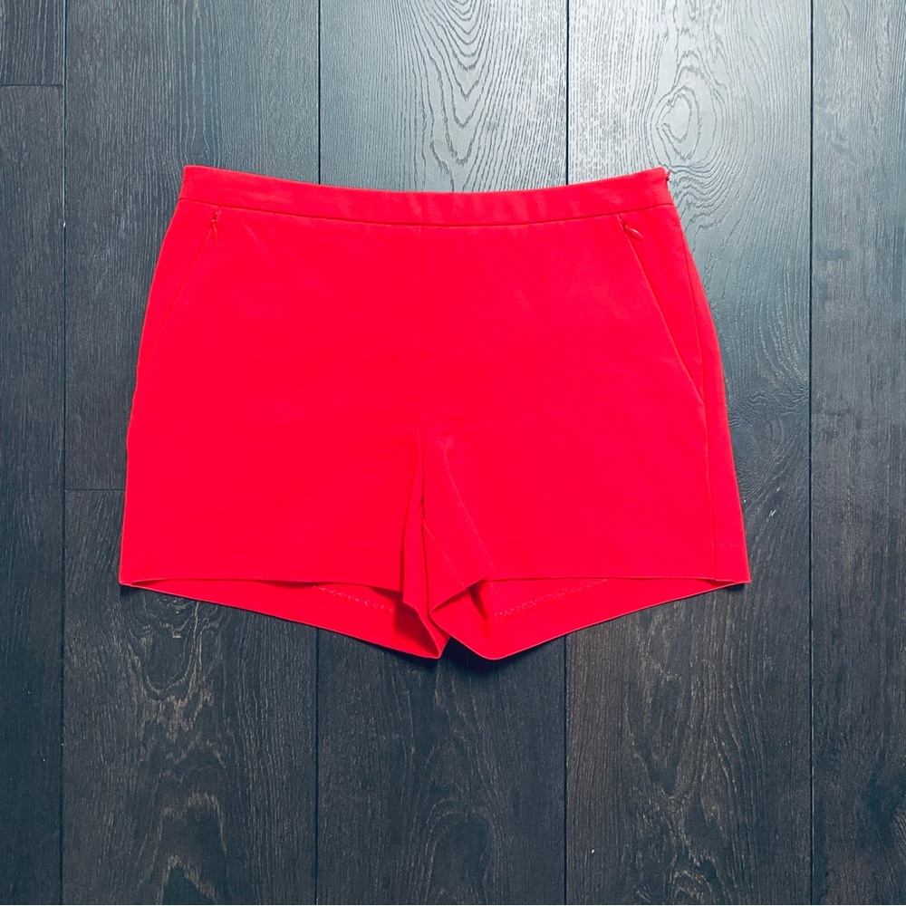 Dalia Collection Red Structured Shorts - Picture 2 of 4